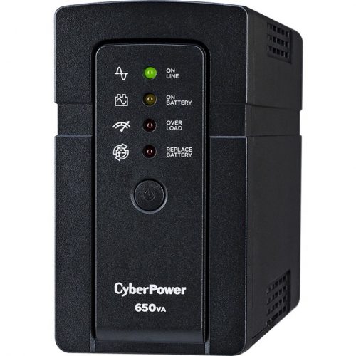 CyberPower RT650 Standby UPS System – 650VA, 400W, NEMA 5-15P, 6 Outlets
