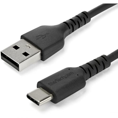 Startech .com 2m USB A to USB C Charging CableDurable Fast Charge & Sync USB 2.0 to USB Type C Data CordAramid Fiber M/M 3A BlackUSB… RUSB2AC2MB