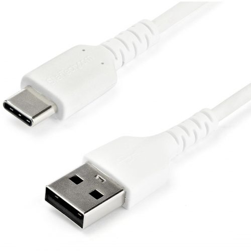Startech .com 2m USB A to USB C Charging CableDurable Fast Charge & Sync USB 2.0 to USB Type C Data CordAramid Fiber M/M 3A WhiteUSB… RUSB2AC2MW