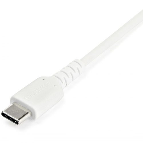 Startech .com 2m USB A to USB C Charging CableDurable Fast Charge & Sync USB 2.0 to USB Type C Data CordAramid Fiber M/M 3A WhiteUSB… RUSB2AC2MW