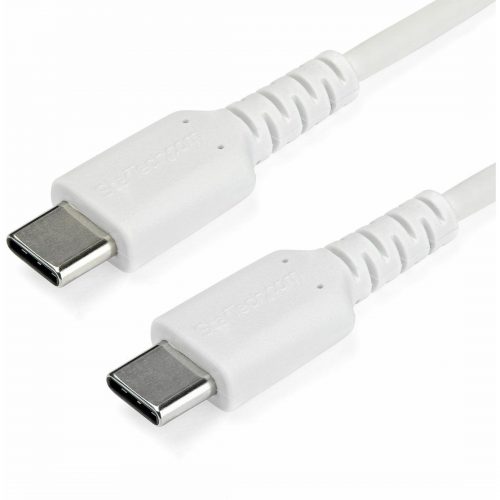 Startech .com 1m USB C Charging CableDurable Fast Charge & Sync USB 2.0 Type C to C Charger CordTPE Jacket Aramid Fiber M/M 60W White -… RUSB2CC1MW
