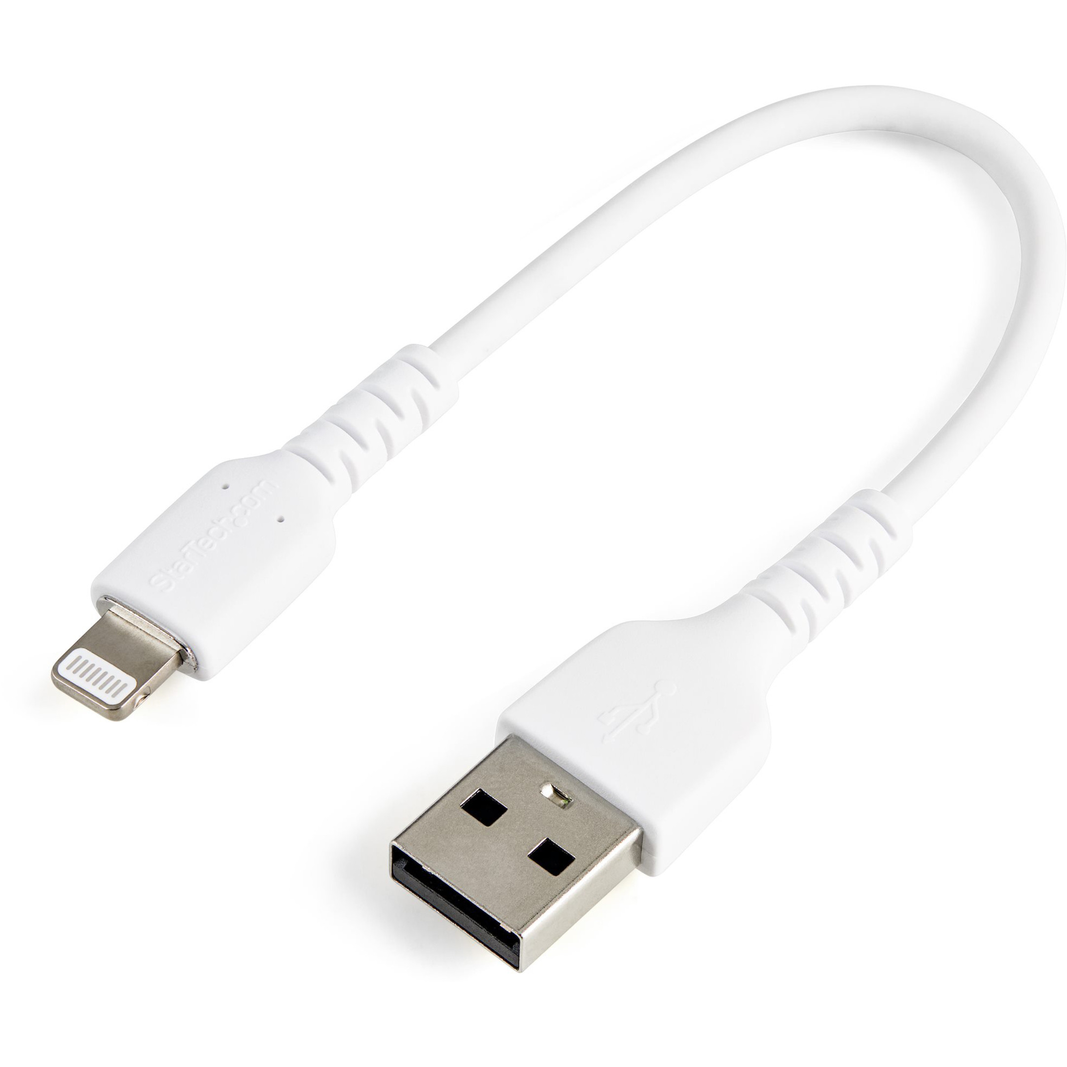 Startech .com 6 inch/15cm Durable White USB-A to Lightning Cable, Duty Charging/Sync Cable for Apple iPhone/iPad MFi Certified... - Corporate Armor