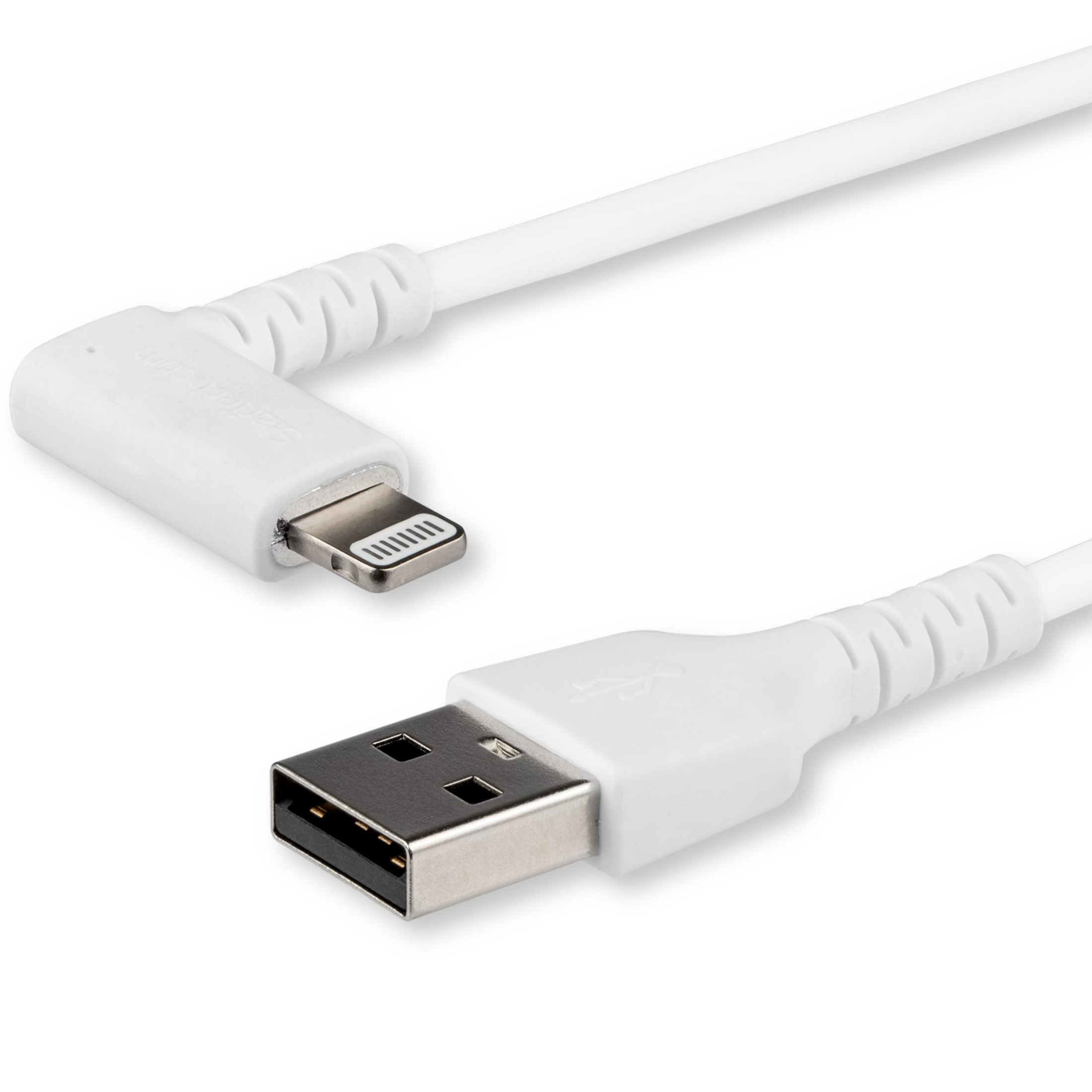 escocés Fiesta Comparar Startech .com 2m USB A to Lightning Cable iPhone iPad Durable Right Angled  90 Degree White Charger Cord w/Aramid Fiber Apple MFI Certified -...  RUSBLTMM2MWR - Corporate Armor