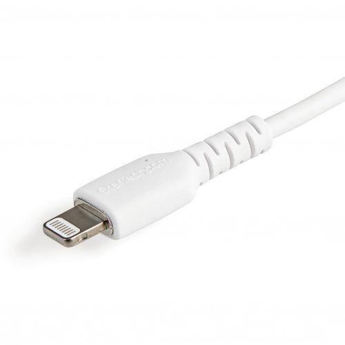 Startech .com 12inch/30cm Durable White USB-A to Lightning Cable, Rugged Heavy Duty Charging/Sync Cable for Apple iPhone/iPad MFi Certified… RUSBLTMM30CMW