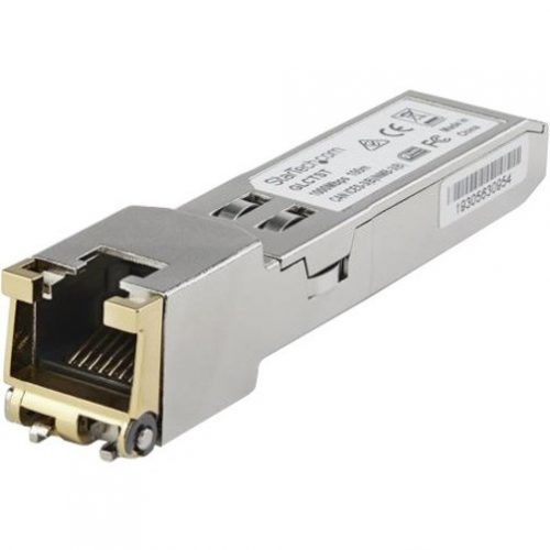 Startech .com Juniper RX-GET-SFP Compatible SFP Module1000BASE-T1GE Gigabit Ethernet SFP to RJ45 Cat6/Cat5e Transceiver100mJuniper… RXGETSFPST