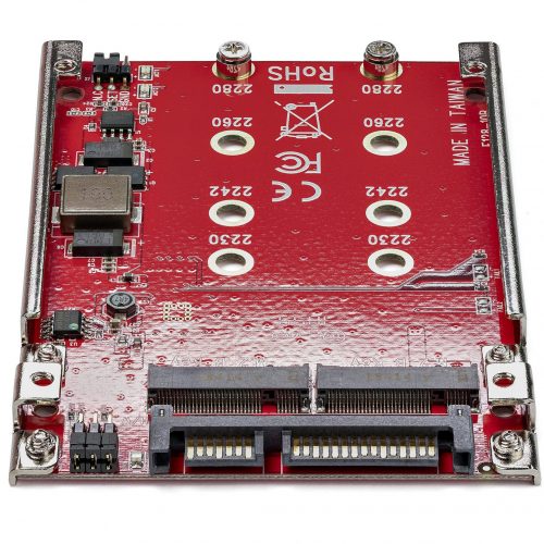 Startech .com Dual-Slot M.2 to SATA AdapterM.2 SATA Adapter for 2.5″ Drive BayM.2 AdapterM.2 SSD AdapterM.2 NGFF SSD AdapterRAID… S322M225R
