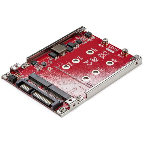 Startech .com Dual-Slot M.2 to SATA AdapterM.2 SATA Adapter for 2.5″ Drive BayM.2 AdapterM.2 SSD AdapterM.2 NGFF SSD AdapterRAID… S322M225R