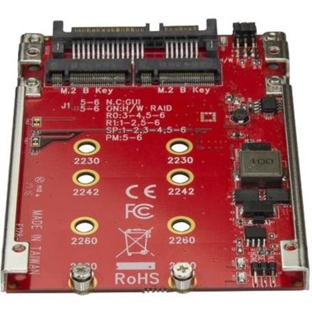 Startech .com Dual-Slot M.2 to SATA AdapterM.2 SATA Adapter for 2.5″ Drive BayM.2 AdapterM.2 SSD AdapterM.2 NGFF SSD AdapterRAID… S322M225R