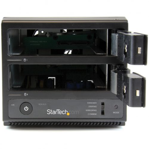 Startech .com USB 3.0 / eSATA Dual-Bay Trayless 3.5″ SATA III Hard Drive Enclosure with UASP2-Bay SATA 6 Gbps Hot-Swap HDD EnclosureCon… S352BU33RER