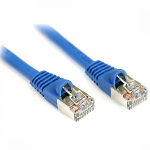 Startech .com 3 ft Cat5e Blue Snagless Shielded RJ45 F/UTP Cat 5e Patch Cable3ft Patch CordCategory 5e3 ft1 x RJ-45 Male1 x RJ… S45PATCH3BL