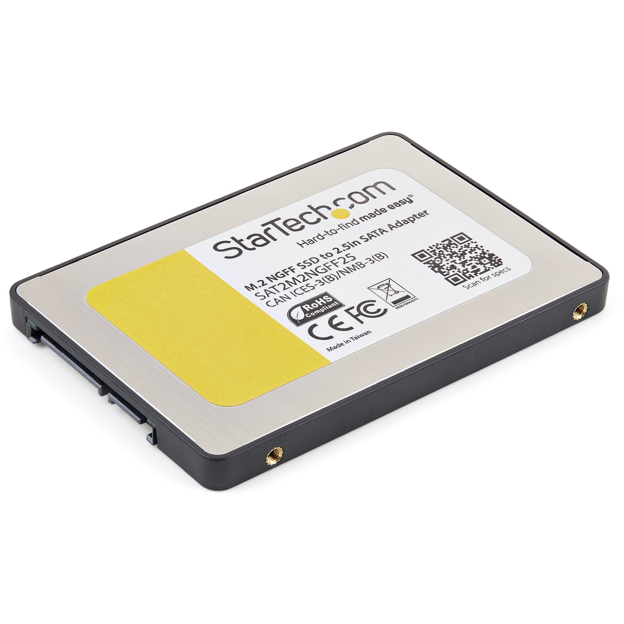 Startech .com M.2 SSD to 2.5in SATA III AdapterM.2 Solid State Drive Converter with Protective HousingConvert an M.2 solid-state drive… SAT2M2NGFF25