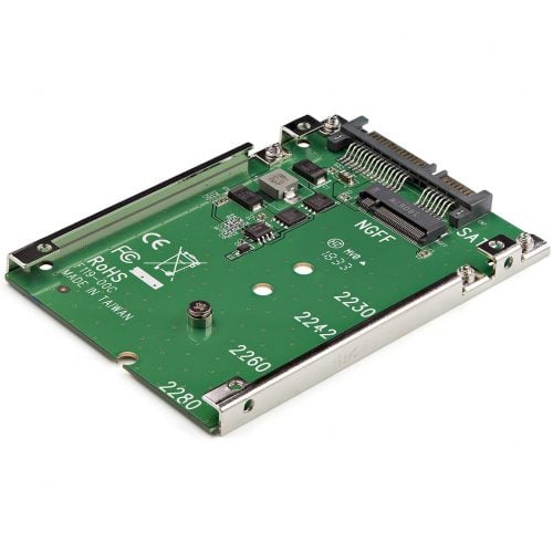 Startech .com M.2 SATA SSD to 2.5in SATA Adapter ConverterConvert an M.2 SSD into a 7mm high 2.5in SATA 6Gbps Open Frame SSDM.2 SSD to 2…. SAT32M225