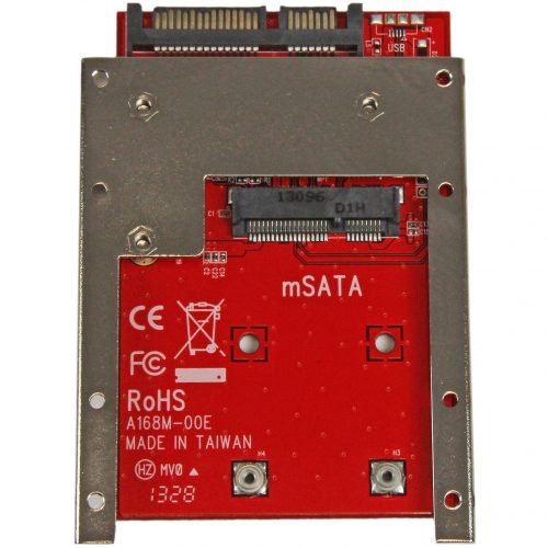 Startech .com mSATA SSD to 2.5in SATA Adapter ConverterConvert an mSATA SSD into a 7mm high 2.5in SATA 6Gbps Open Bracket SSDmSATA to… SAT32MSAT257