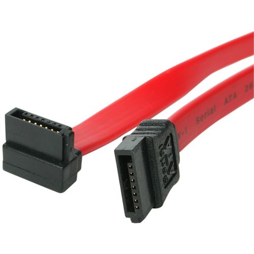 Startech .com 12in SATA to Right Angle SATA Serial ATA CableSATA1 ftSATASATA SATA12RA1