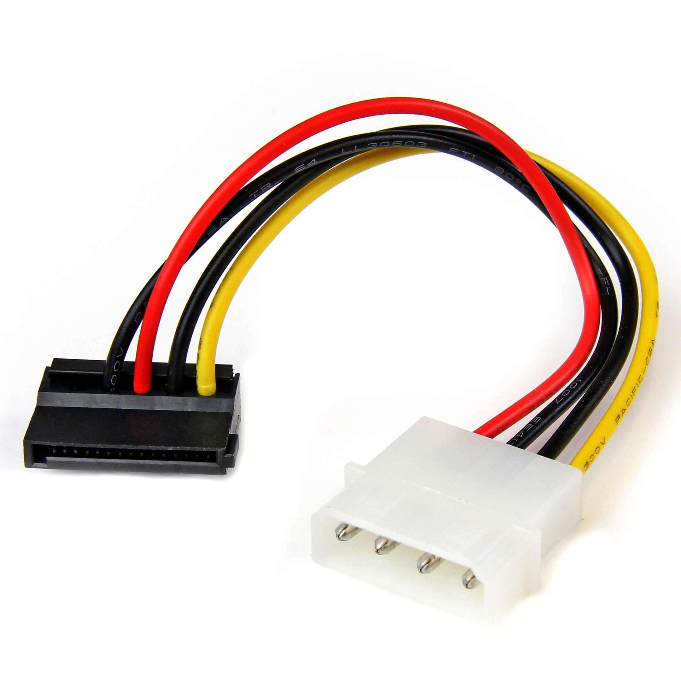 Startech .com 6in 4 Pin LP4 to Left Angle SATA Power Cable AdapterPower a SATA hard drive from a conventional LP4 power supply connection… SATAPOWADPL