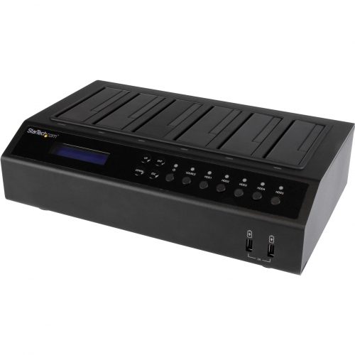 Startech .com USB 3.0 / eSATA 6-Bay Hard Drive Duplicator Dock1:5 HDD / SSD Cloner and EraserDuplicate a 2.5 in. or 3.5 in. SATA drive… SATDOCK5U3ER
