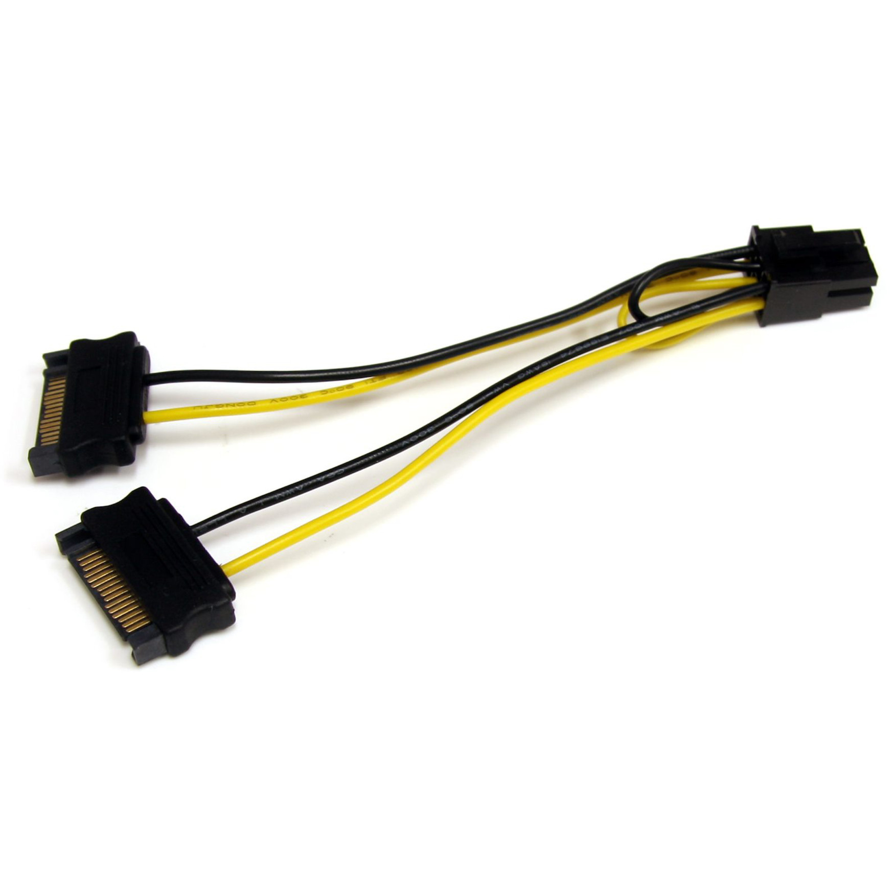 Startech .com 6in SATA Power to 6 Pin PCI Express Video Card Power Cable AdapterConvert two 15-pin SATA power supply connectors to a 6-pi… SATPCIEXADAP