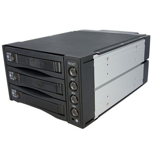 Startech .com Hot Swap SATA/SAS Backplane RAID Bays3 Hard Drive Mobile Rack3 x Total Bay3 x 2.5/3.5 BaySerial Attached SCSI (SAS… SATSASBAY3BK