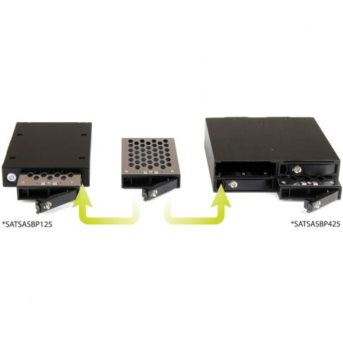 Startech .com Mobile Rack Backplane for 2.5in SATA/SAS DriveSupports SAS II & SATA III (6 Gbps)Easily connect and hot swap a SSD or HDD… SATSASBP125