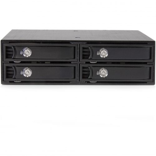 Startech .com 4-Bay Mobile Rack Backplane for 2.5in SATA/SAS DrivesHot swap with ease by installing 4 SSDs/HDDs into one 5.25in bayMult… SATSASBP425