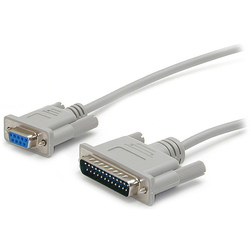 Startech .com .com 10 ft Cross Wired DB9 to DB25 Serial Null Modem CableNull modem cableDB-9 (F)DB-25 (M)10 ftDB-9 Femal… SCNM925FM
