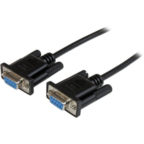 Startech .com 1m Black DB9 RS232 Serial Null Modem Cable F/FConnect your serial devices, and transfer your files1m DB9 Null Modem Cable… SCNM9FF1MBK