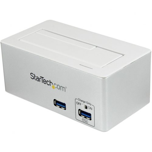 Startech .com USB 3.0 SATA Hard Drive Docking Station SSD / HDD with integrated Fast Charge USB Hub and UASP For SATA 6 GbpsWhiteDock yo… SDOCKU33HW