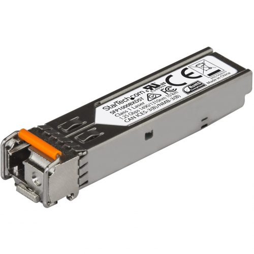 Startech .com MSA Uncoded SFP Transceiver Module1000BASE-BX1GbE Gigabit Ethernet BiDi Fiber (SMF)MSA Uncoded Transceiver1000BASE… SFP1000BXDST