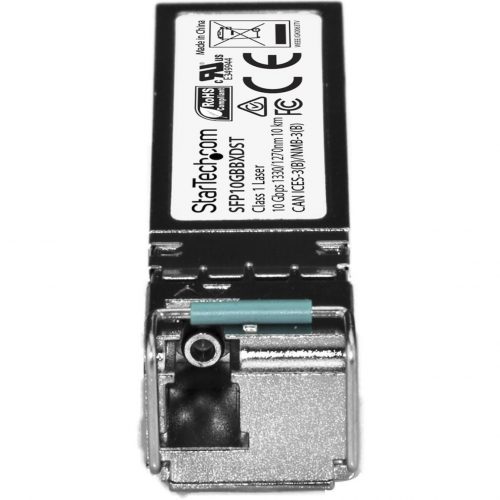 Startech .com MSA Uncoded SFP+ Transceiver Module10GBASE-BX10 GbE Gigabit Ethernet BiDi Fiber (SMF)MSA Uncoded Transceiver10GBAS… SFP10GBBXDST