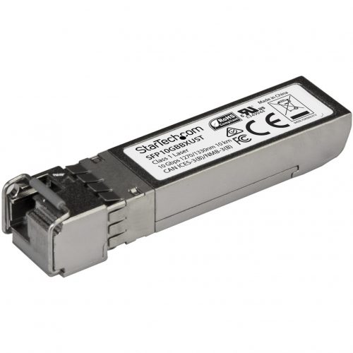 Startech .com MSA Uncoded SFP+ Transceiver Module10GBASE-BX10 GbE Gigabit Ethernet BiDi Fiber (SMF)MSA Uncoded Transceiver10GBAS… SFP10GBBXUST