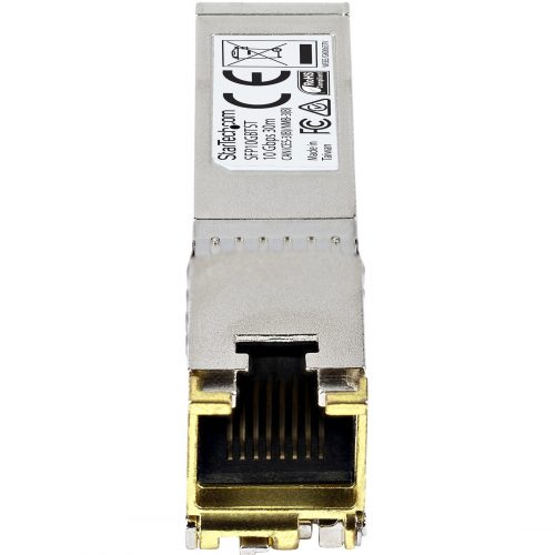 Startech .com MSA Uncoded SFP+ Module10GBASE-T10GE Gigabit Ethernet SFP+ SFP to RJ45 Cat6/Cat5e Transceiver Module30mMSA Uncoded S… SFP10GBTST