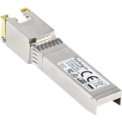 Startech .com MSA Uncoded SFP+ Module10GBASE-T10GE Gigabit Ethernet SFP+ SFP to RJ45 Cat6/Cat5e Transceiver Module30mMSA Uncoded S… SFP10GBTST