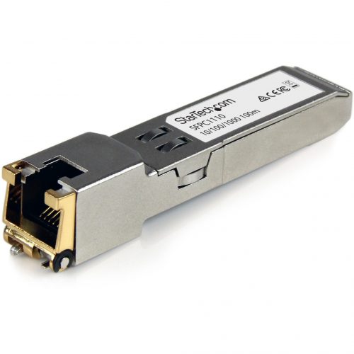 Startech .com Cisco SFP-GE-T Compatible SFP Module1000BASE-T10/100/1000 Mbps SFP to RJ45 Cat6/Cat5e Transceiver100mCisco SFP-GE-T Co… SFPC1110
