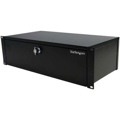 Startech .com .com Locking storage drawer3U 9indeepRackmountAdd a rugged 3U storage drawer to any standard 19in server rack or… SH39LK