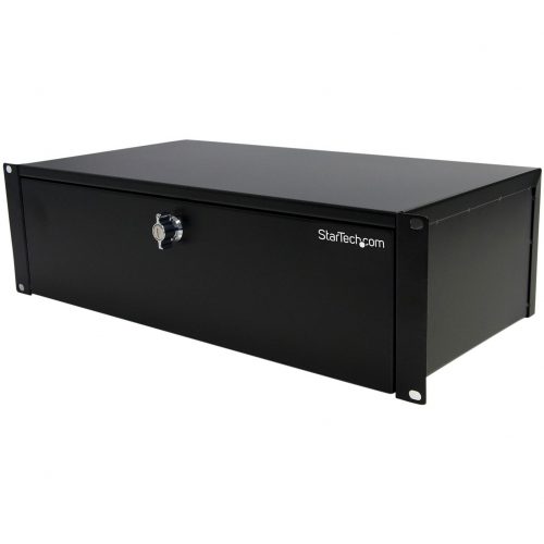 Startech .com .com Locking storage drawer3U 9indeepRackmountAdd a rugged 3U storage drawer to any standard 19in server rack or… SH39LK