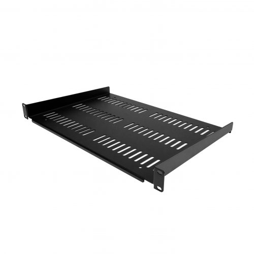 Startech .com 1U Vented Server Rack Cabinet ShelfFixed 12″ Deep Cantilever Rackmount Tray for 19″ Data/AV/Network Enclosure w/Cage… SHELF-1U-12-FIXED-V