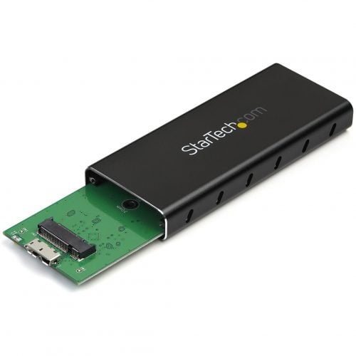 Startech .com M.2 SSD Enclosure for M.2 SATA SSDsUSB 3.1 (10Gbps) with USB-C CableExternal Enclosure for USB-C HostAluminumTurn y… SM21BMU31C3