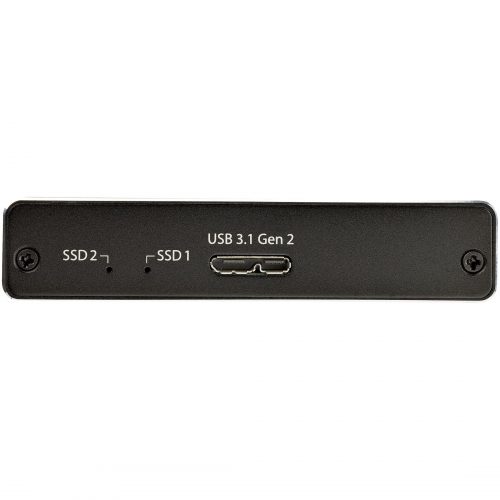 Startech .com Dual M.2 EnclosureRAIDM.2 SATA SSD EnclosureUSB 3.1 (10 Gbps)USB-C & USB-A External EnclosureAluminumTurn two… SM22BU31C3R