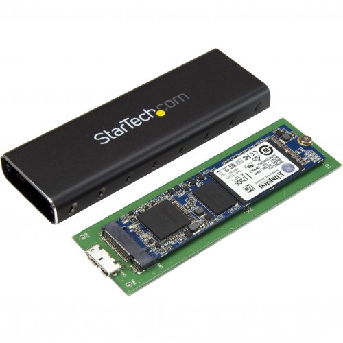 Startech .com M.2 SSD Enclosure for M.2 SATA SSDsUSB 3.0 (5Gbps) with UASPExternal M.2 SSD EnclosureAluminumTurn your M.2 SATA d… SM2NGFFMBU33