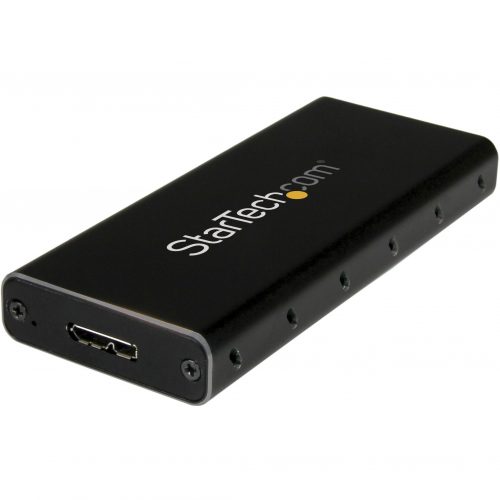 Startech .com USB 3.1 Gen 2 (10Gbps) mSATA Drive EnclosureAluminumPortable Data Storage for mSATA and mSATA Mini (Half-Size)Turn your… SMS1BMU313