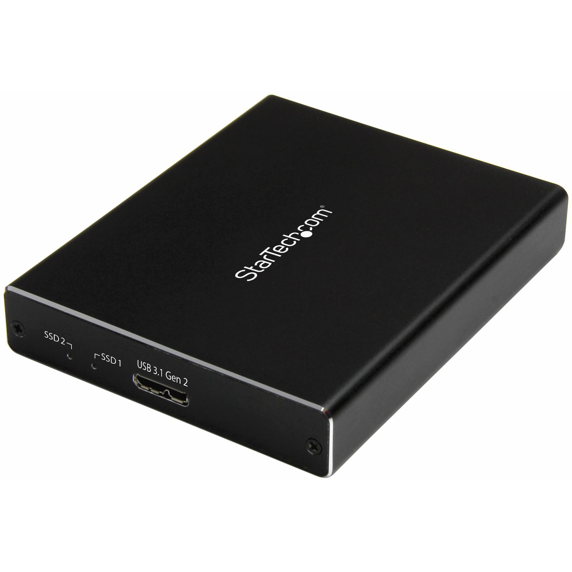 Startech .com Dual mSATA EnclosureRAIDmSATA SSD EnclosureUSB 3.1 (10Gbps)USB-C & USB-A External EnclosureAluminumQuickly ac… SMS2BU31C3R