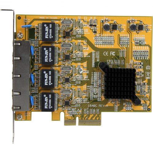 Startech .com 4-Port PCI Express Gigabit Network Adapter CardQuad-Port PCIe Gigabit NICAdd four Gigabit Ethernet ports to a client, se… ST1000SPEX43