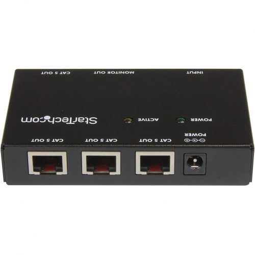 Startech .com 4 Port VGA Over CAT5 Video Extender450ft (150m)Extend and distribute a VGA signal to up to 4 displays over Cat5 cablevga o… ST1214T