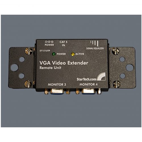 Startech .com .com VGA over CAT5 remote receiver for video extenderExtend and distribute a VGA signal to up to 4 displays over Cat5 cab… ST121R