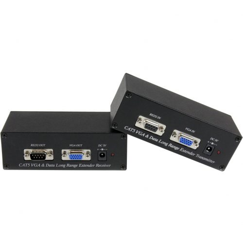 Startech .com .com VGA Video Extender over Cat 5 with RS232Extend a VGA video and an RS232 data signal up to 300 meters (984 feet)… ST121UTP232