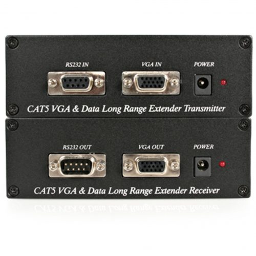 Startech .com .com VGA Video Extender over Cat 5 with RS232Extend a VGA video and an RS232 data signal up to 300 meters (984 feet)… ST121UTP232