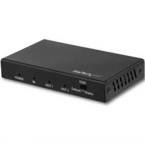 Startech .com 2 Port HDMI Splitter4K 60Hz1x2 Way HDMI 2.0 SplitterHDRST122HD202HDMI 2.0 splitter supports UHD 4K at 60Hz and HD… ST122HD202