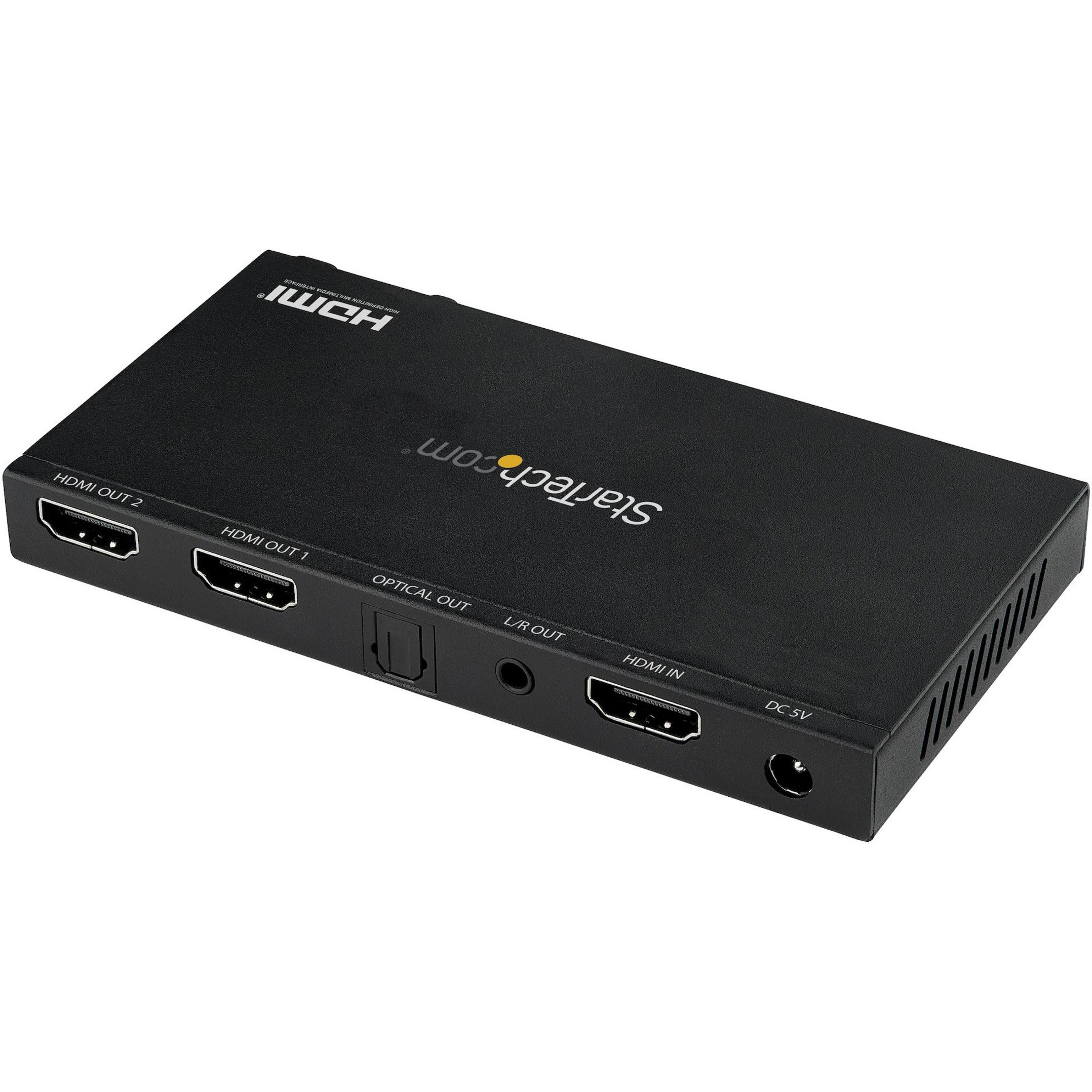 Startech .com 2-Port HDMI Splitter (1×2), 4K 60Hz UHD HDMI 2.0 Audio Video Splitter w/ Scaler and Audio Extractor, EDID Copy, TV/Projector2… ST122HD20S