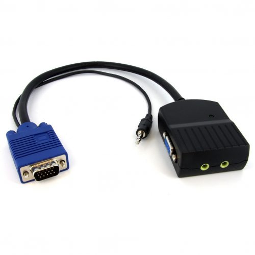 Startech .com 2 Port VGA Video Splitter with AudioUSB PoweredSplit a VGA signal to 2 VGA monitors or projectorsvga video splitter2 p… ST122LEA