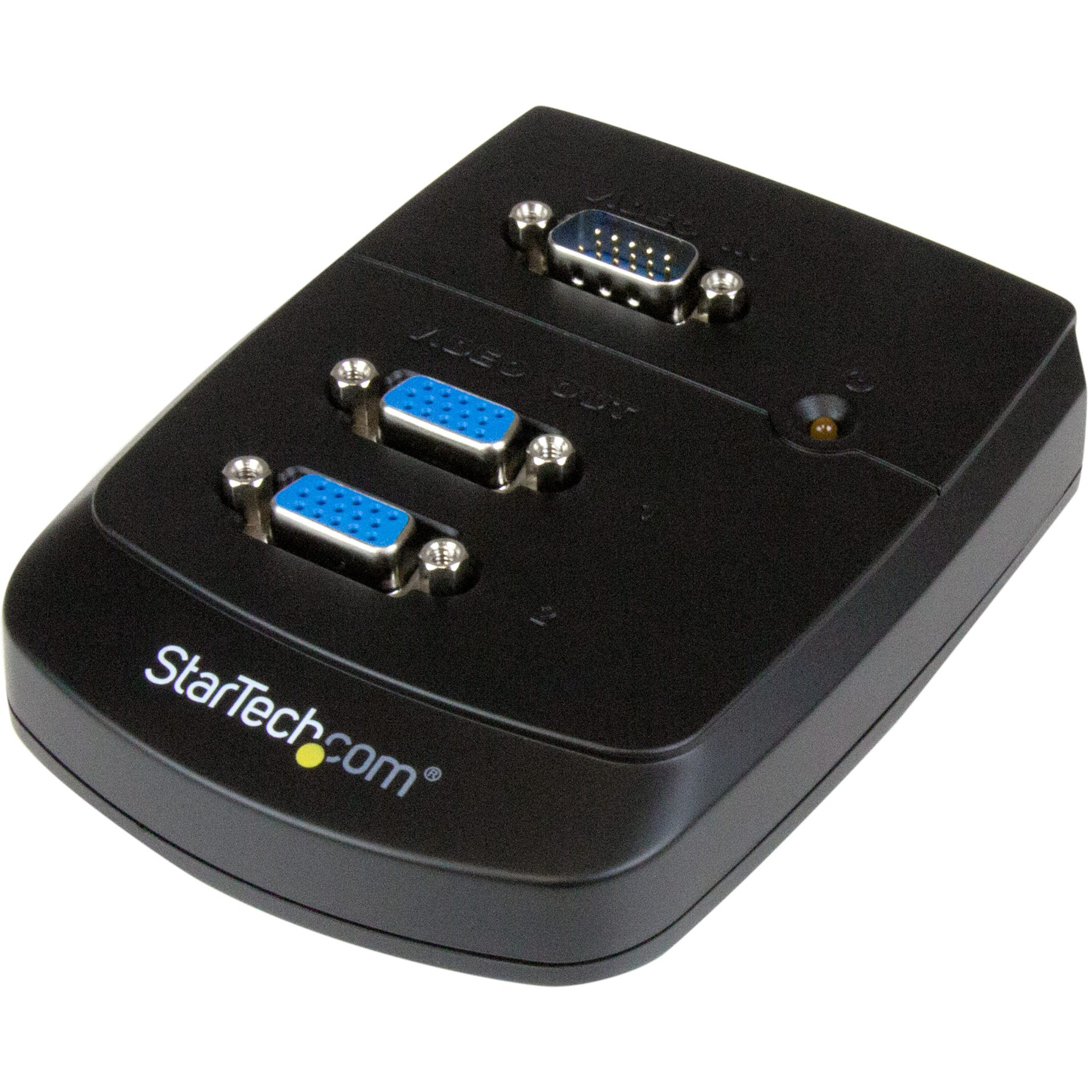 Startech .com .com 2 Port VGA Video SplitterWall MountVideo splitter2 portscascadableSplit a single VGA video signal to 2 m… ST122W